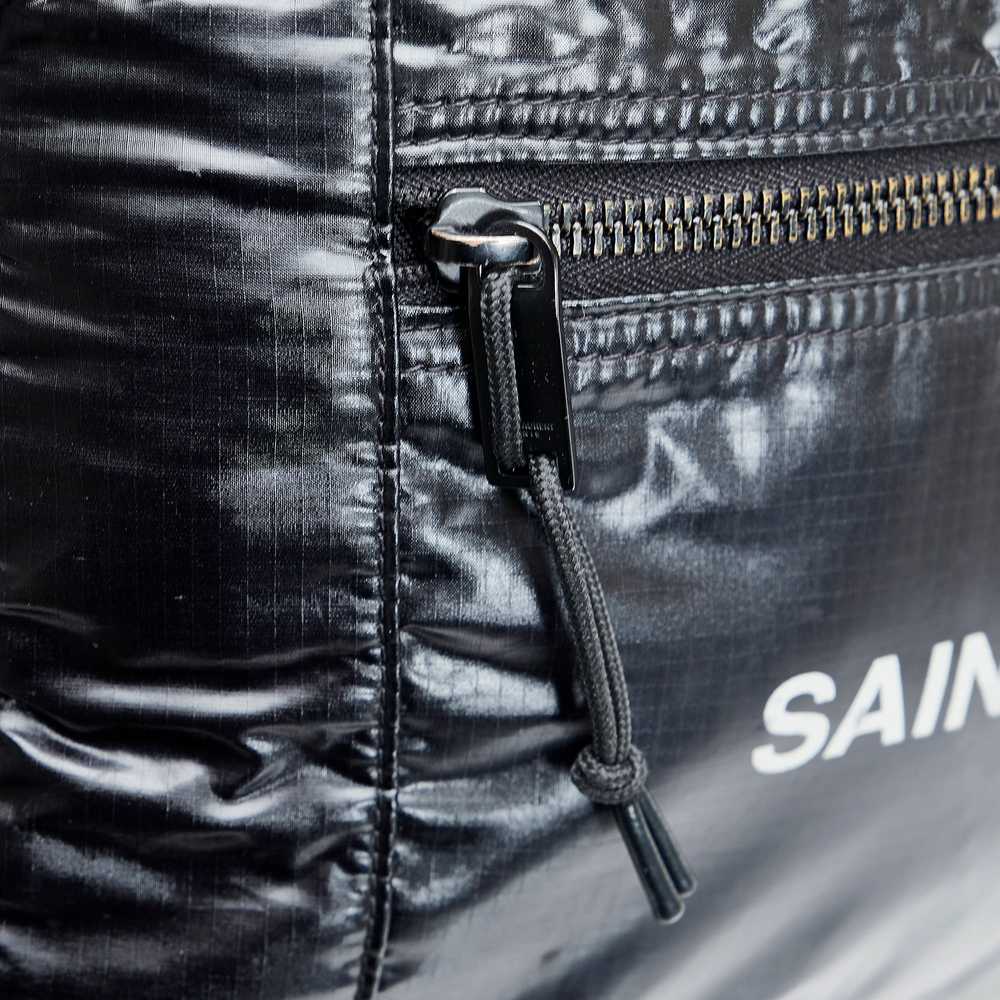 Black Saint Laurent Logo Nuxx Nylon Backpack - image 8