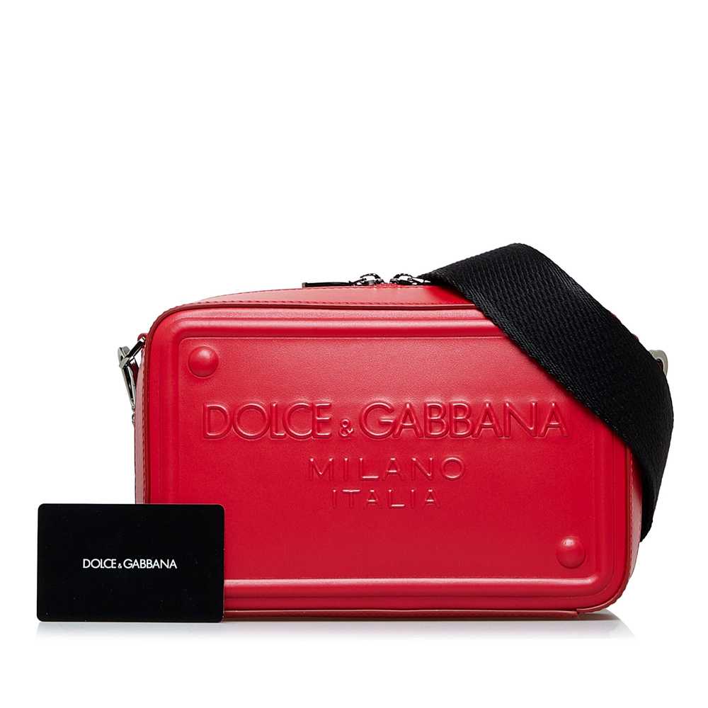 Red Dolce&Gabbana Embossed Logo Crossbody Bag - image 10