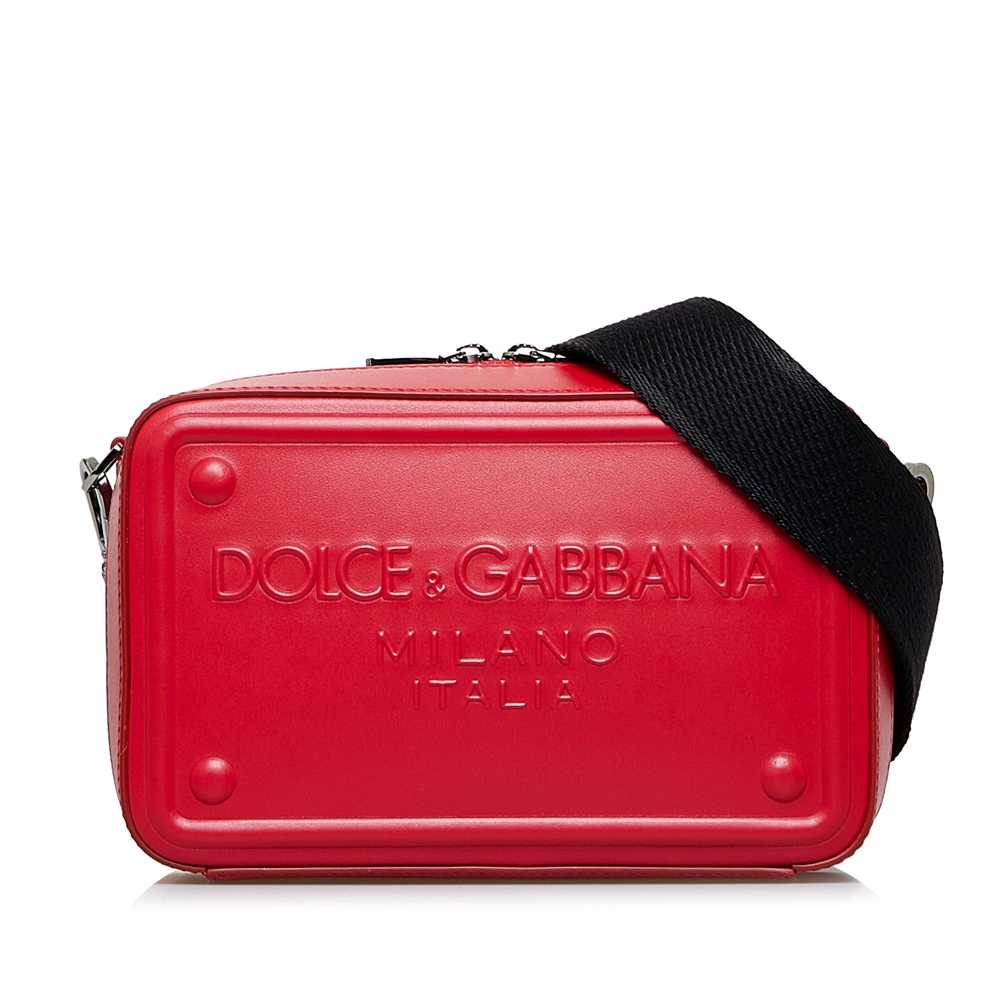 Red Dolce&Gabbana Embossed Logo Crossbody Bag - image 1