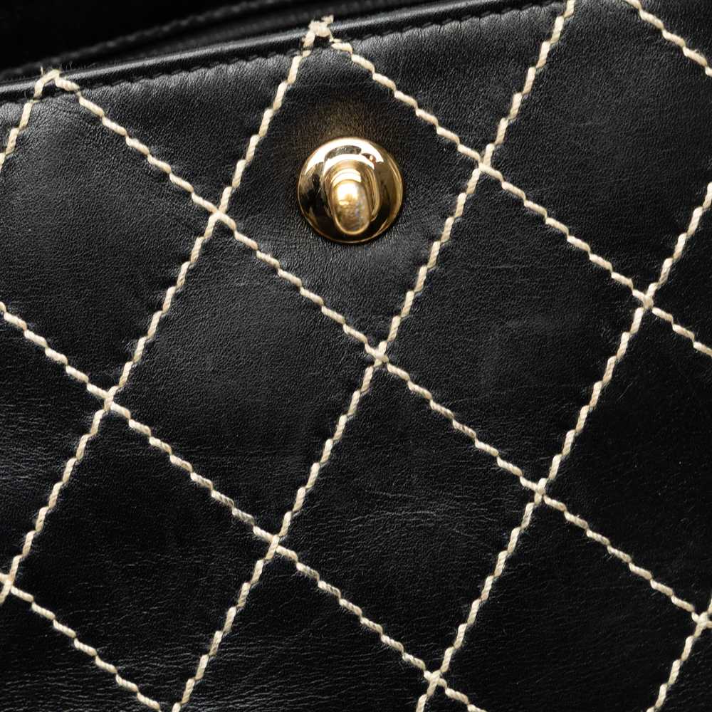 Black Chanel CC Wild Stitch Lambskin Shoulder Bag - image 10