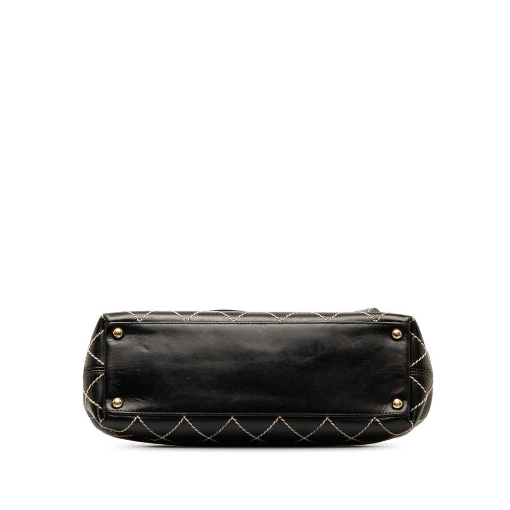Black Chanel CC Wild Stitch Lambskin Shoulder Bag - image 4