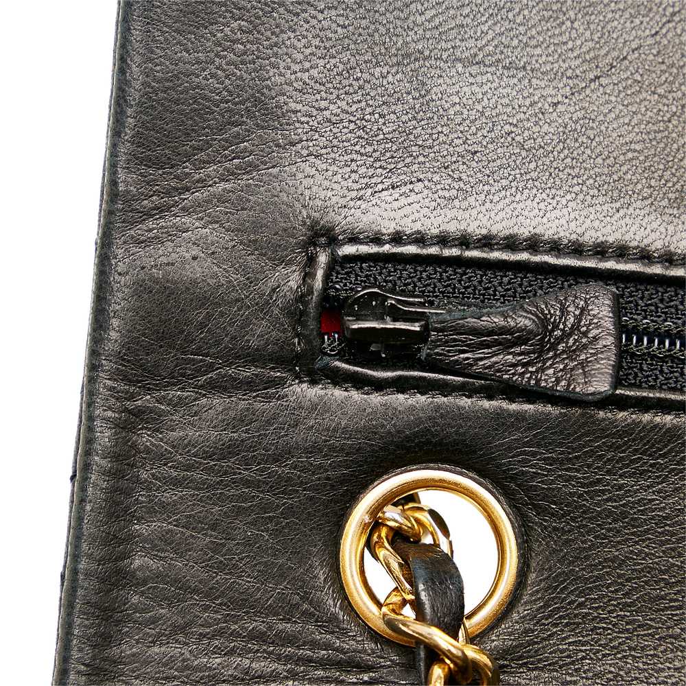 Black Chanel Medium Classic Lambskin Double Flap … - image 9