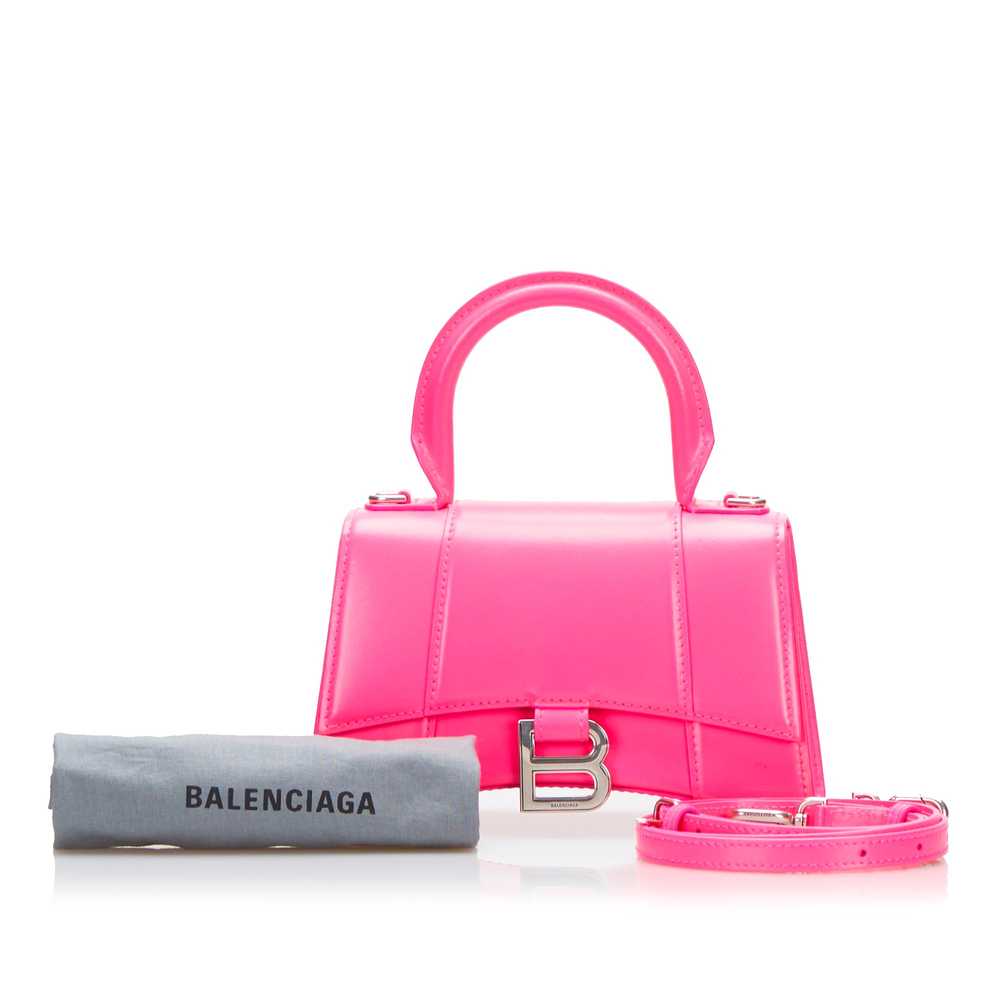 Pink Balenciaga Hourglass XS Satchel - image 10