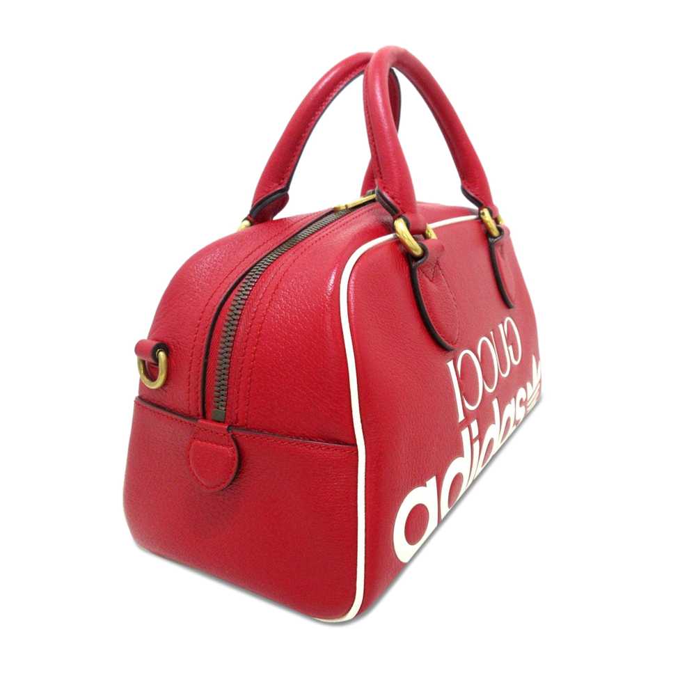 Red Gucci x Adidas Leather Mini Duffle Bag - image 2