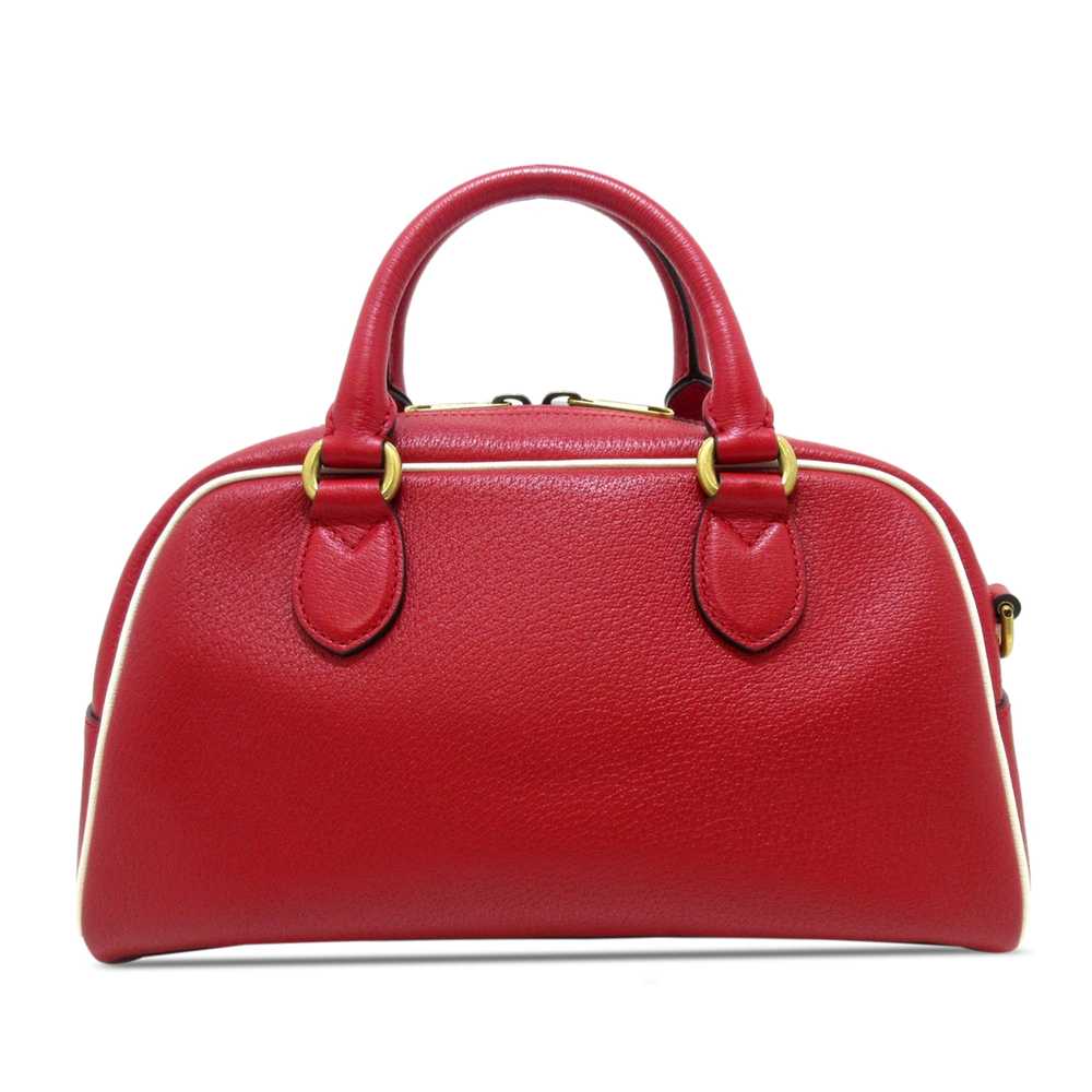 Red Gucci x Adidas Leather Mini Duffle Bag - image 3
