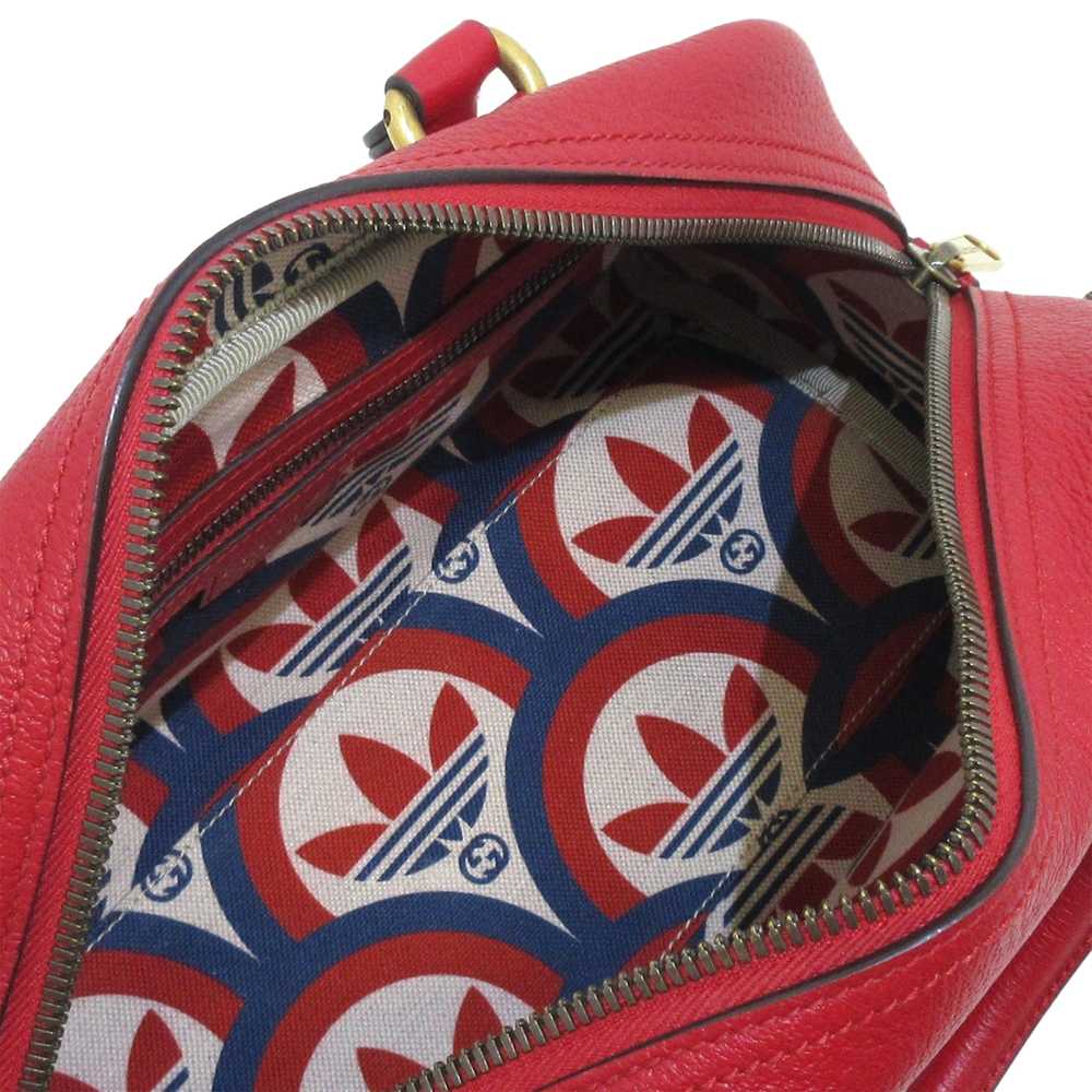 Red Gucci x Adidas Leather Mini Duffle Bag - image 5