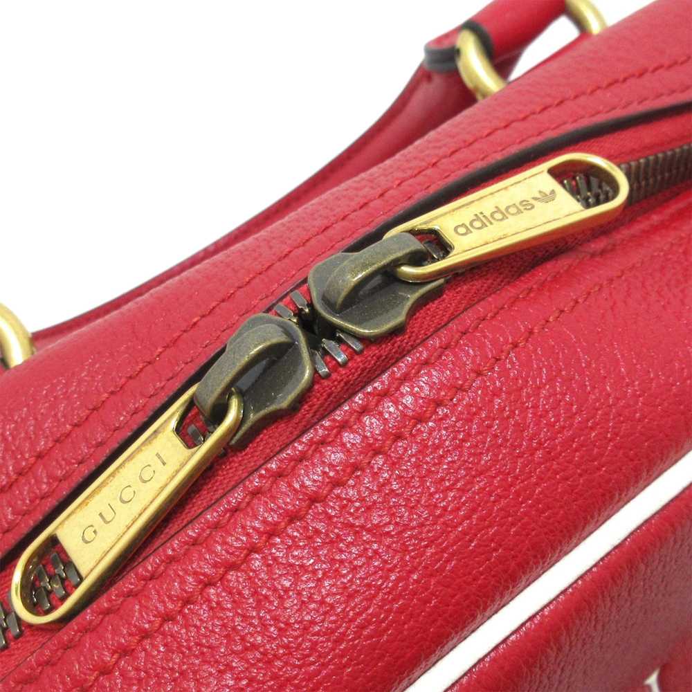 Red Gucci x Adidas Leather Mini Duffle Bag - image 7