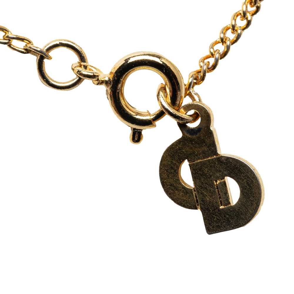 Gold Dior CD Logo Heart Pendant Necklace - image 2