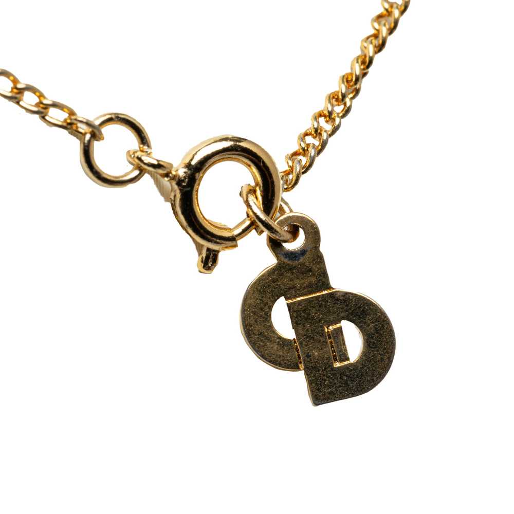 Gold Dior CD Logo Heart Pendant Necklace - image 3