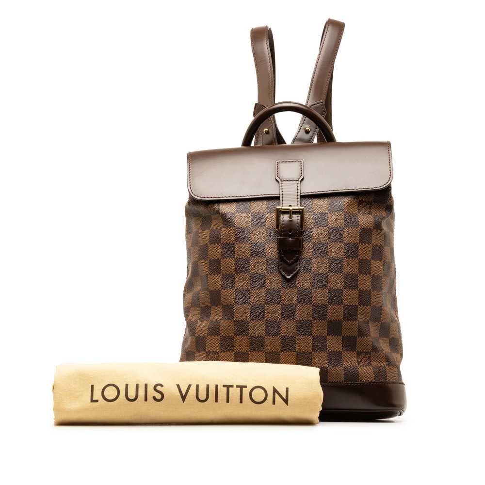 Brown Louis Vuitton Damier Ebene Soho Backpack - image 10