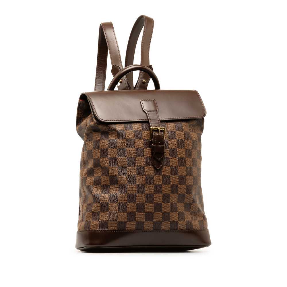 Brown Louis Vuitton Damier Ebene Soho Backpack - image 2