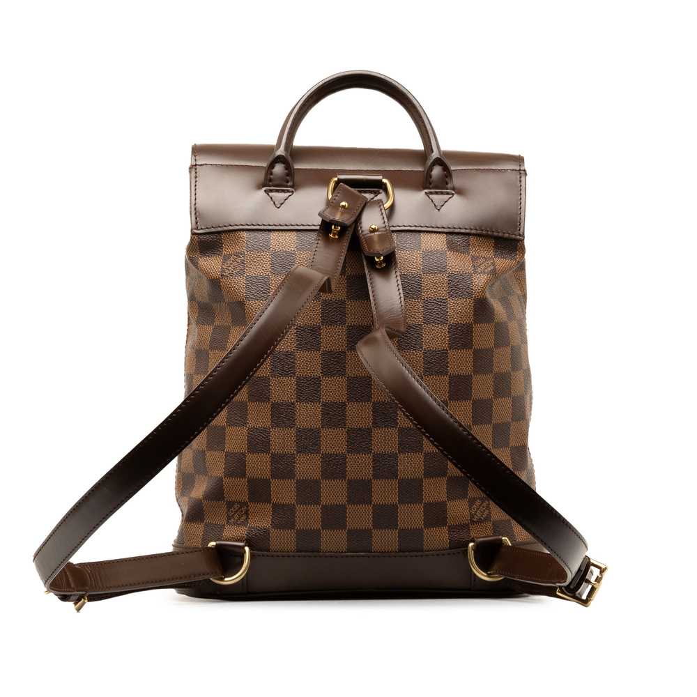 Brown Louis Vuitton Damier Ebene Soho Backpack - image 3