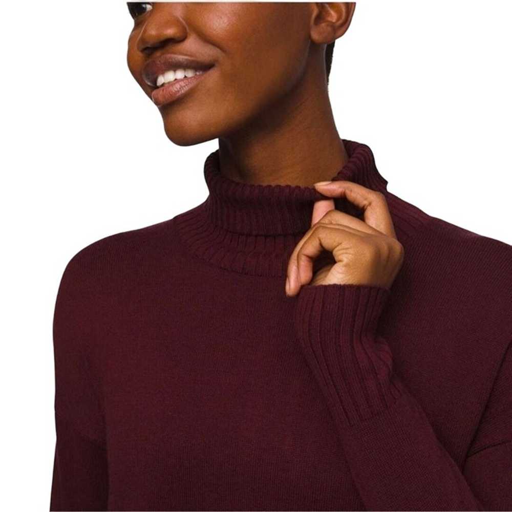 Lululemon Softer Still Turtleneck Garnet Sweater … - image 6