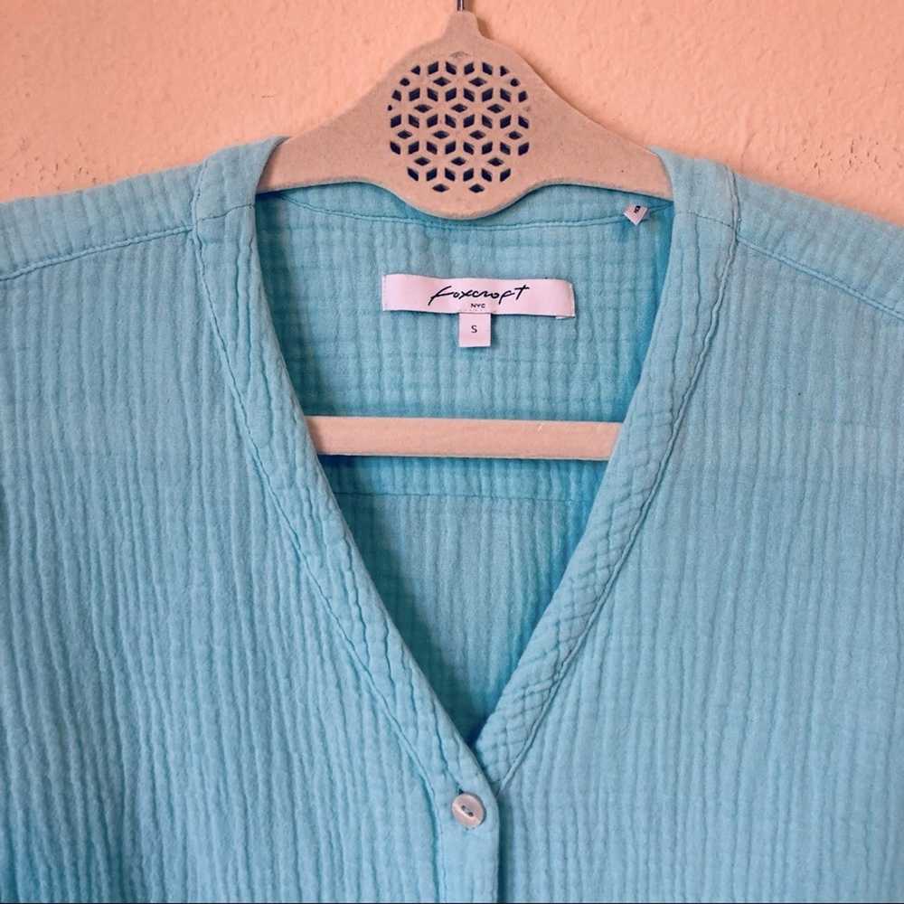 Foxcroft Gauze Shirt Women’s Lagenlook Boho Small… - image 2