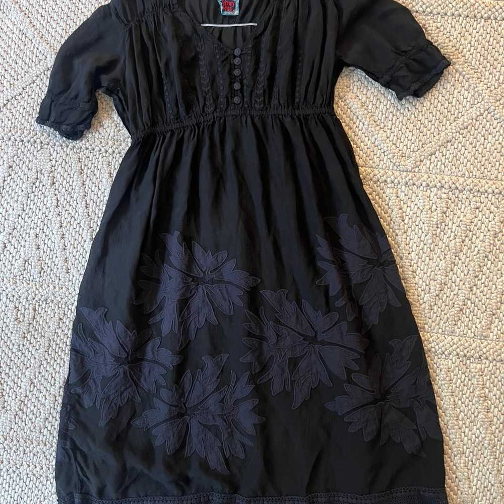 johnny was embroidered black dress size Small - image 2