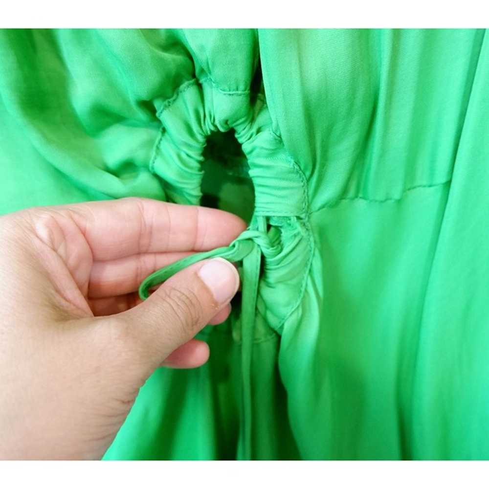 Farm Rio Womens Green Piping Circle Cut out Dress… - image 7
