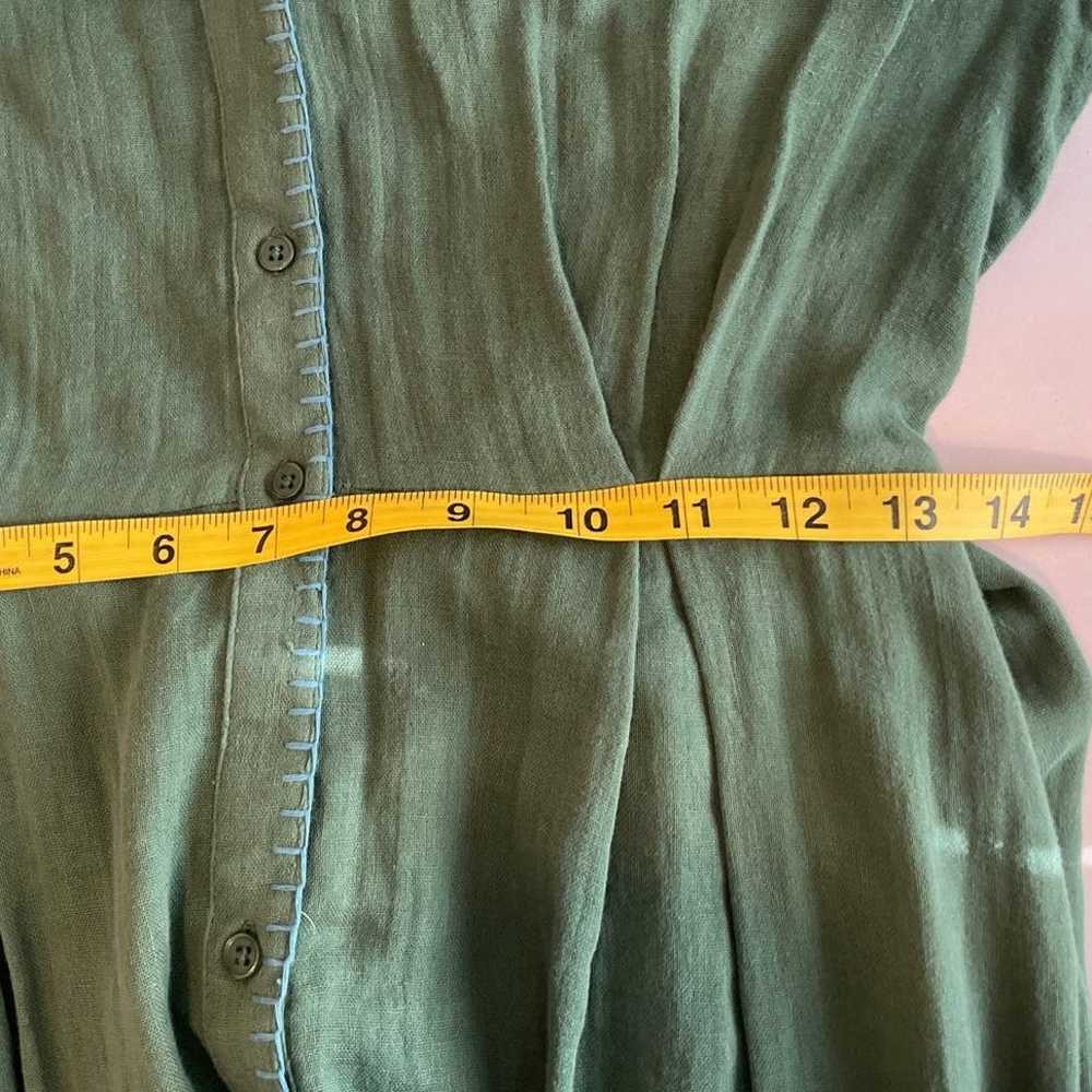 Baybala Blaire Shirt Dress Green Belted 100% Cott… - image 10