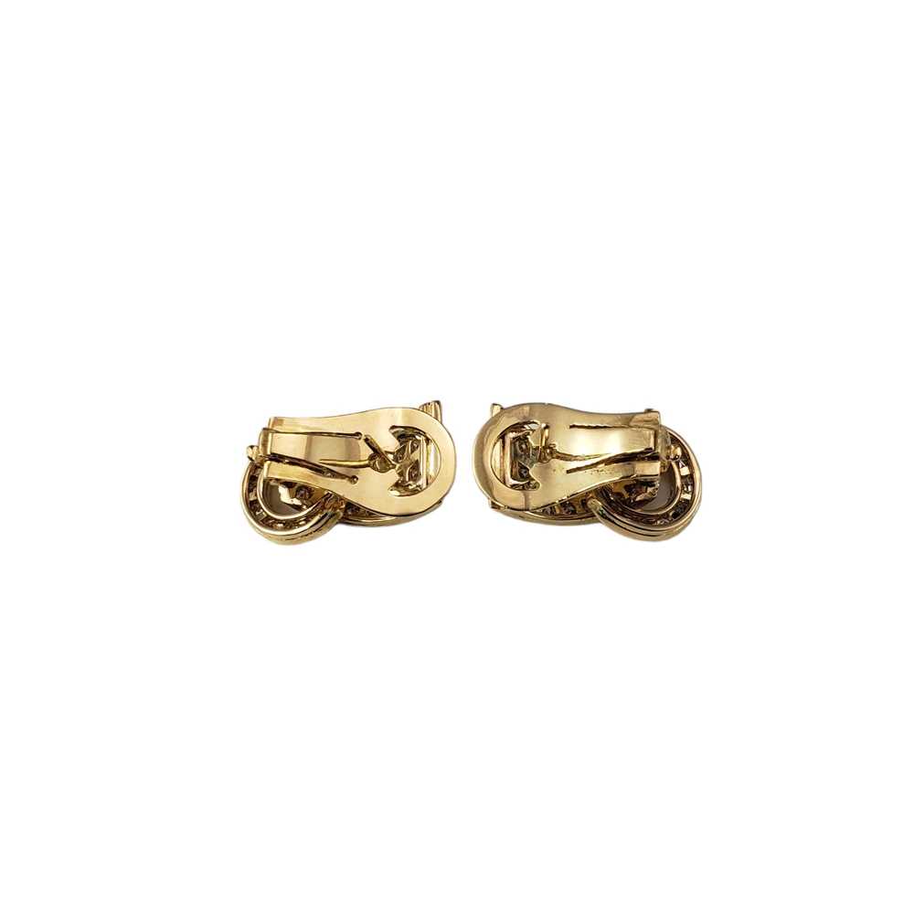 18 Karat Yellow Gold and Diamond Door Knocker Ear… - image 5