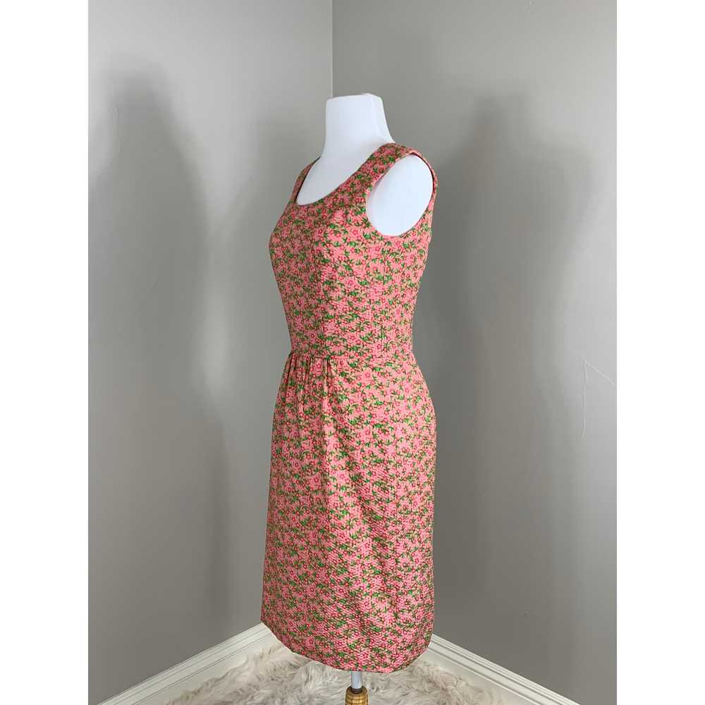 Vintage 50s 60s MidCentury Spring Summer Dress Ro… - image 9