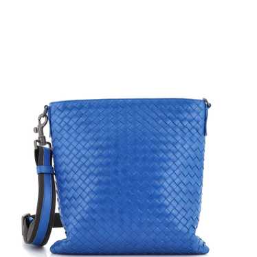 Bottega Veneta Flat Messenger Bag Intrecciato Nap… - image 1