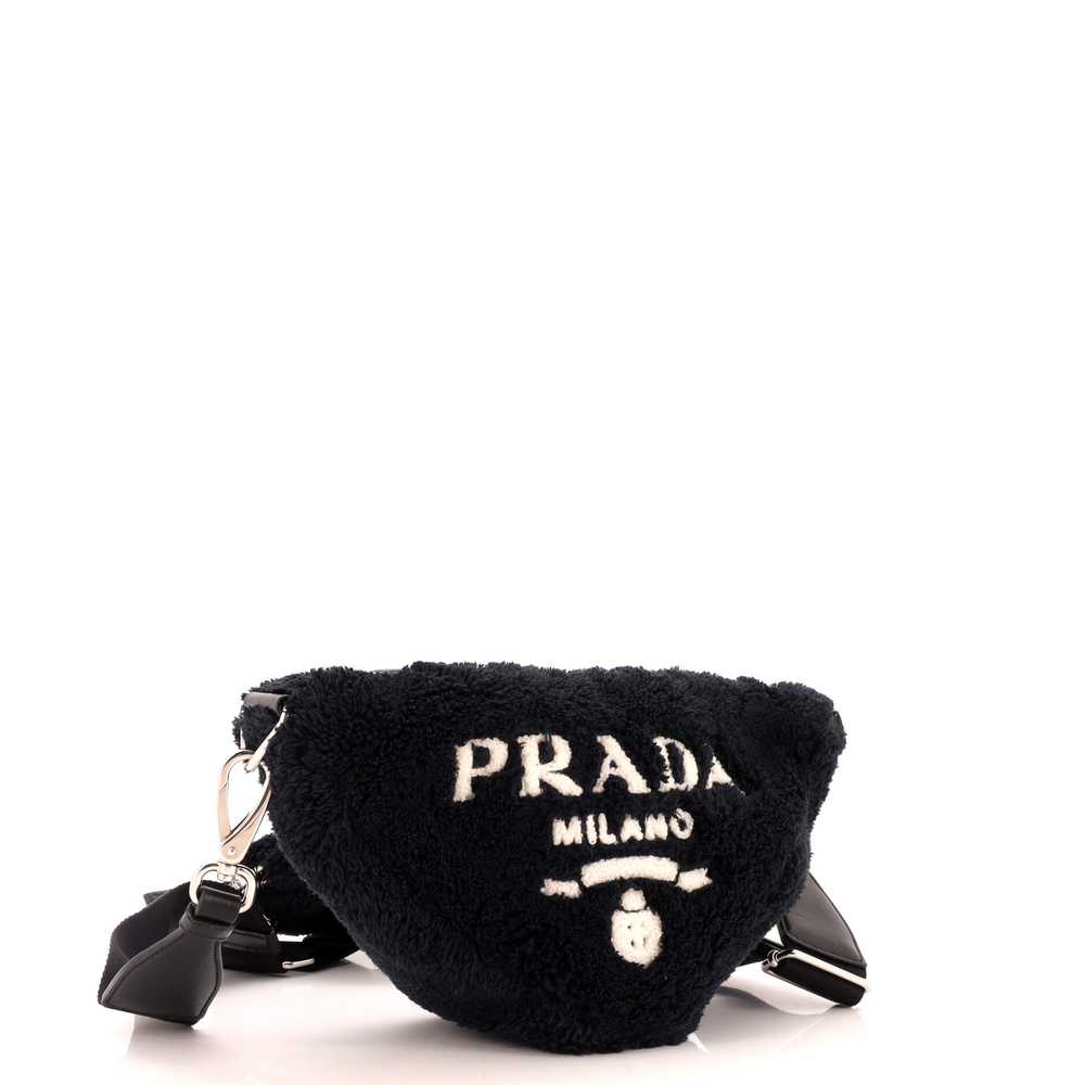 PRADA Triangle Logo Zip Crossbody Bag Terry Cloth… - image 2