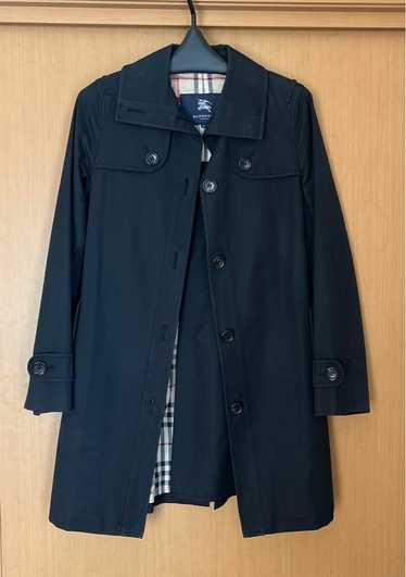 Burberry Authentic Trench Half Coat Navy Blue wit… - image 1