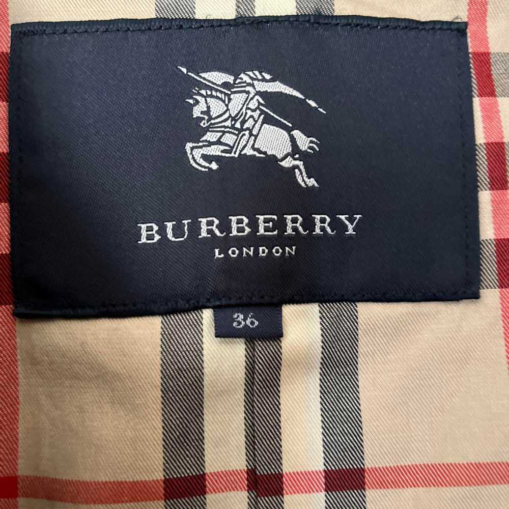 Burberry Authentic Trench Half Coat Navy Blue wit… - image 2