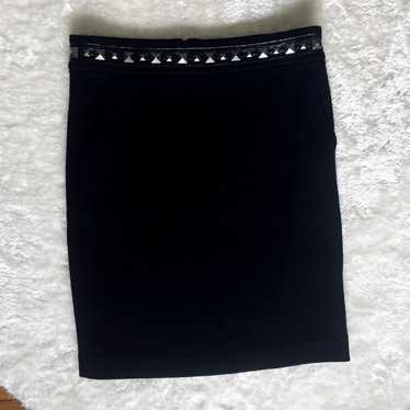 Tory Burch Black Studded Pencil Skirt Size S 100%… - image 1