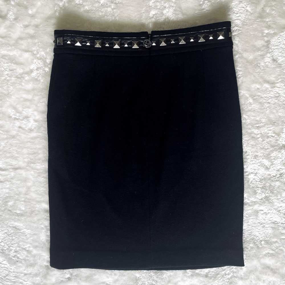 Tory Burch Black Studded Pencil Skirt Size S 100%… - image 2