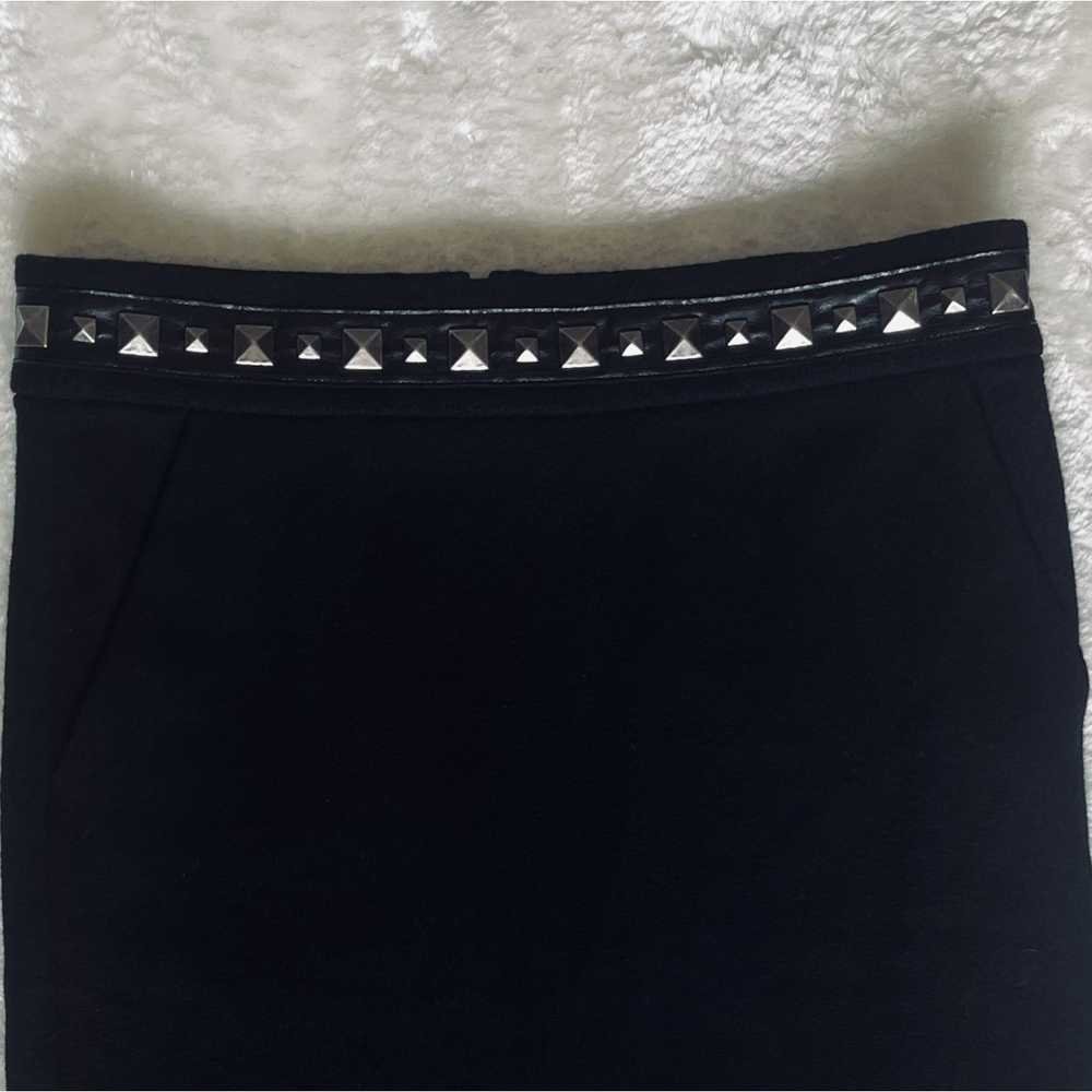 Tory Burch Black Studded Pencil Skirt Size S 100%… - image 3