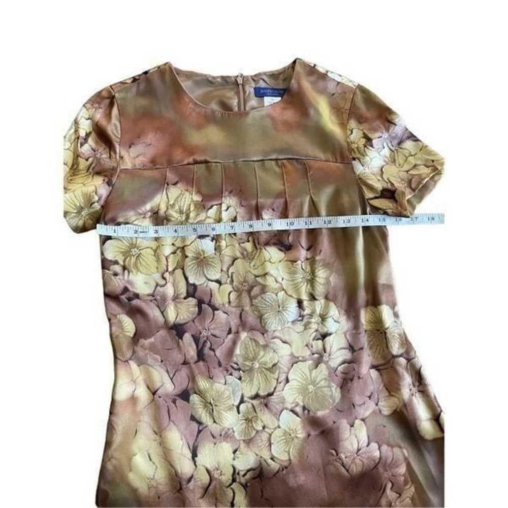 Jennifer Nicole New York 100% silk golden floral … - image 5