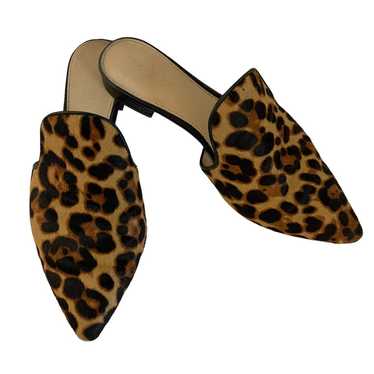 Rachel Zoe Natalie Calf Hair Leopard Print Mules … - image 1