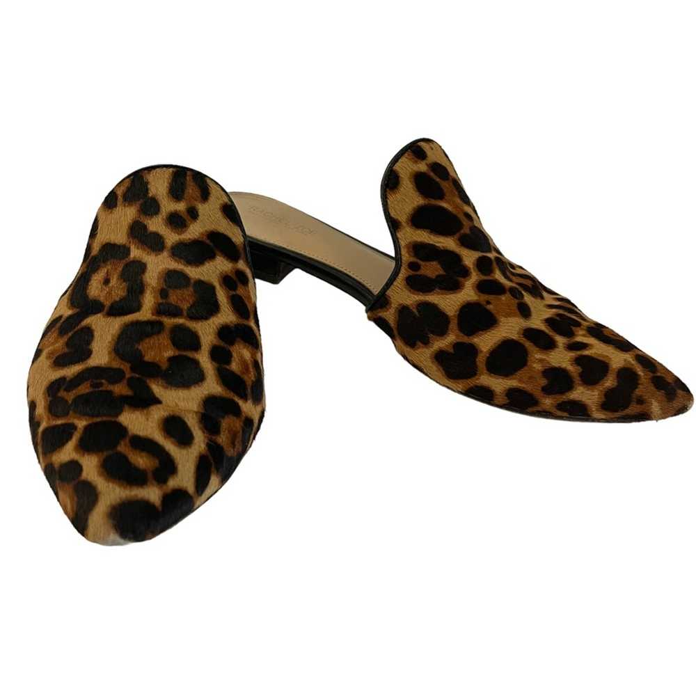 Rachel Zoe Natalie Calf Hair Leopard Print Mules … - image 3