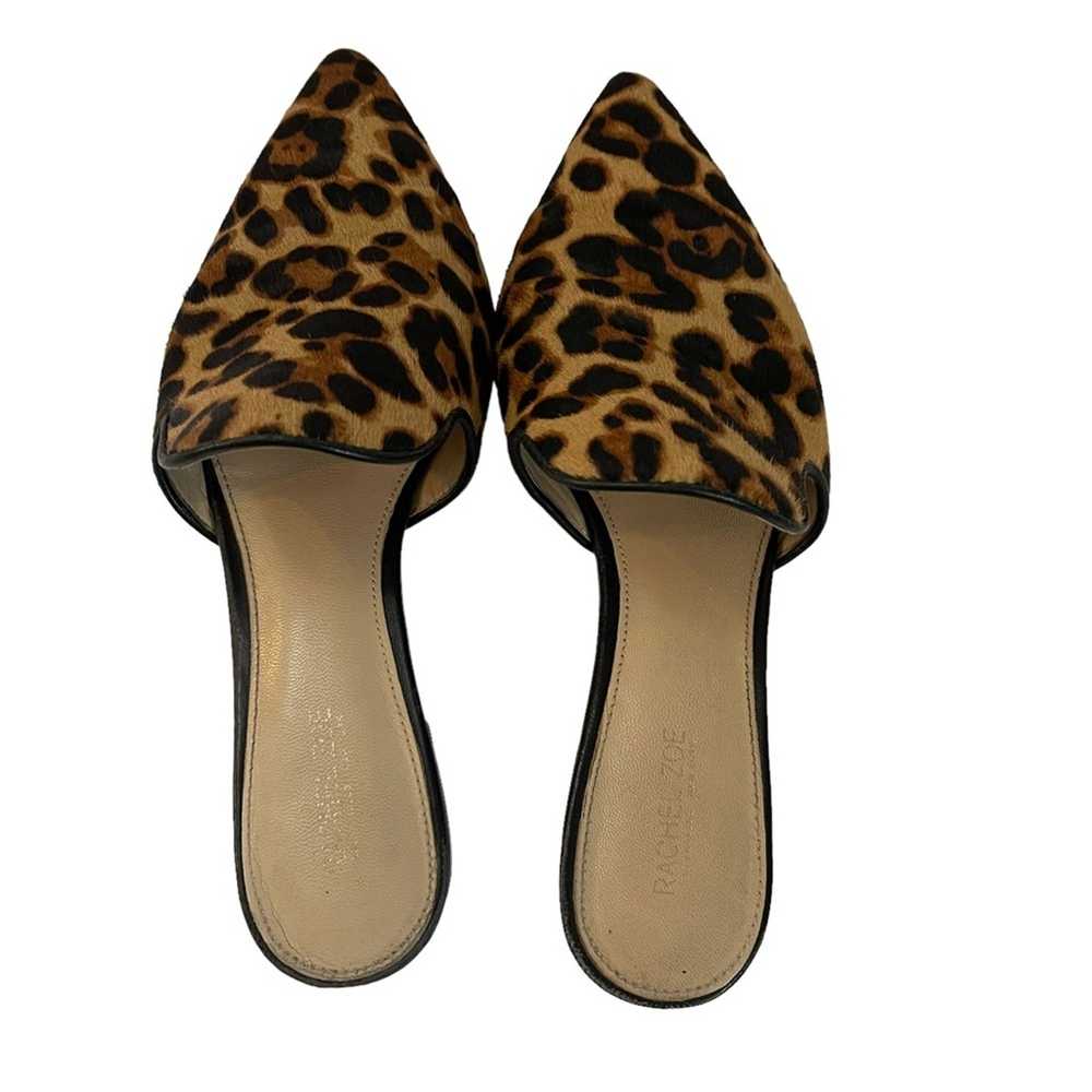 Rachel Zoe Natalie Calf Hair Leopard Print Mules … - image 4
