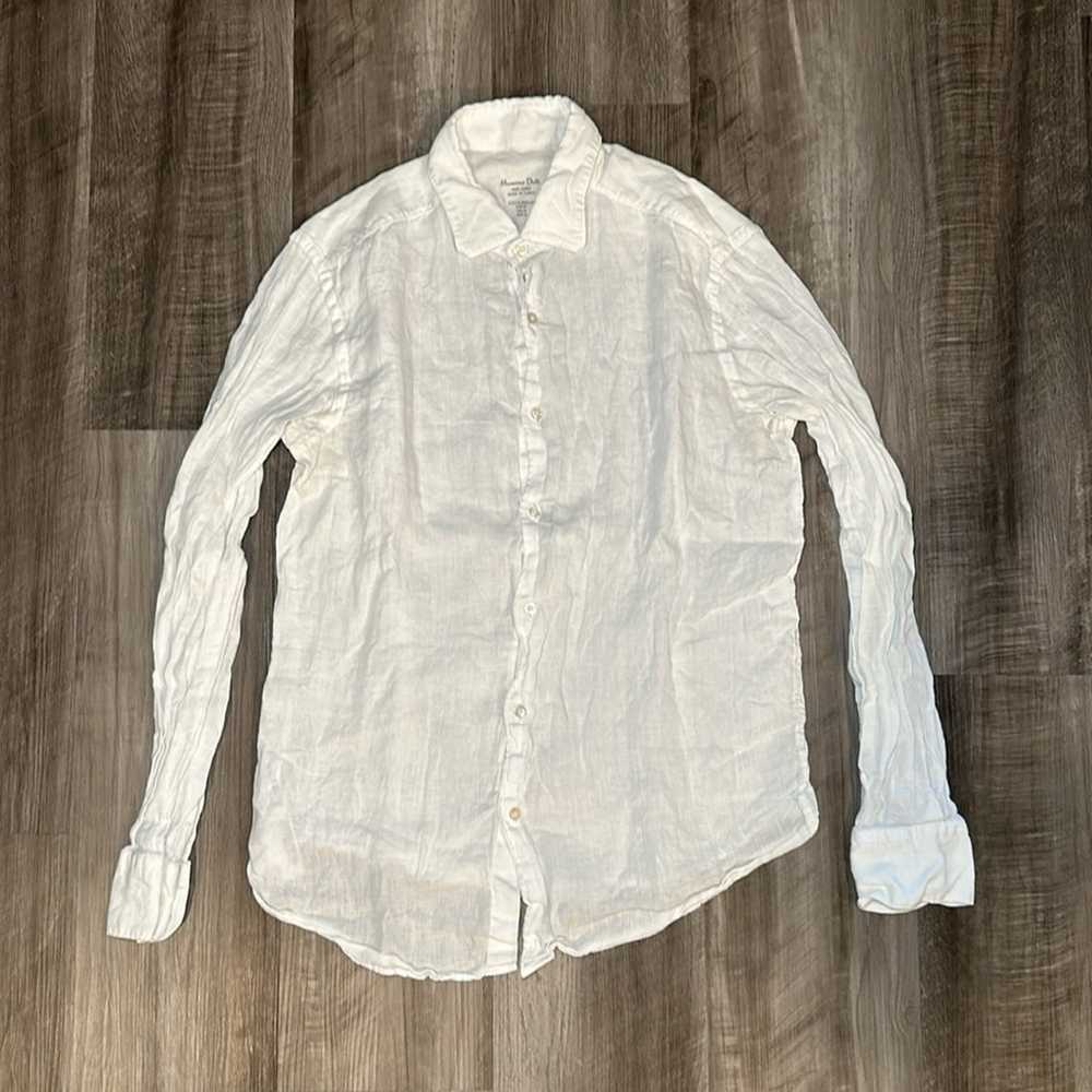 Massimo Dutti Linen Wash & Dyed Long Sleeve Butto… - image 2