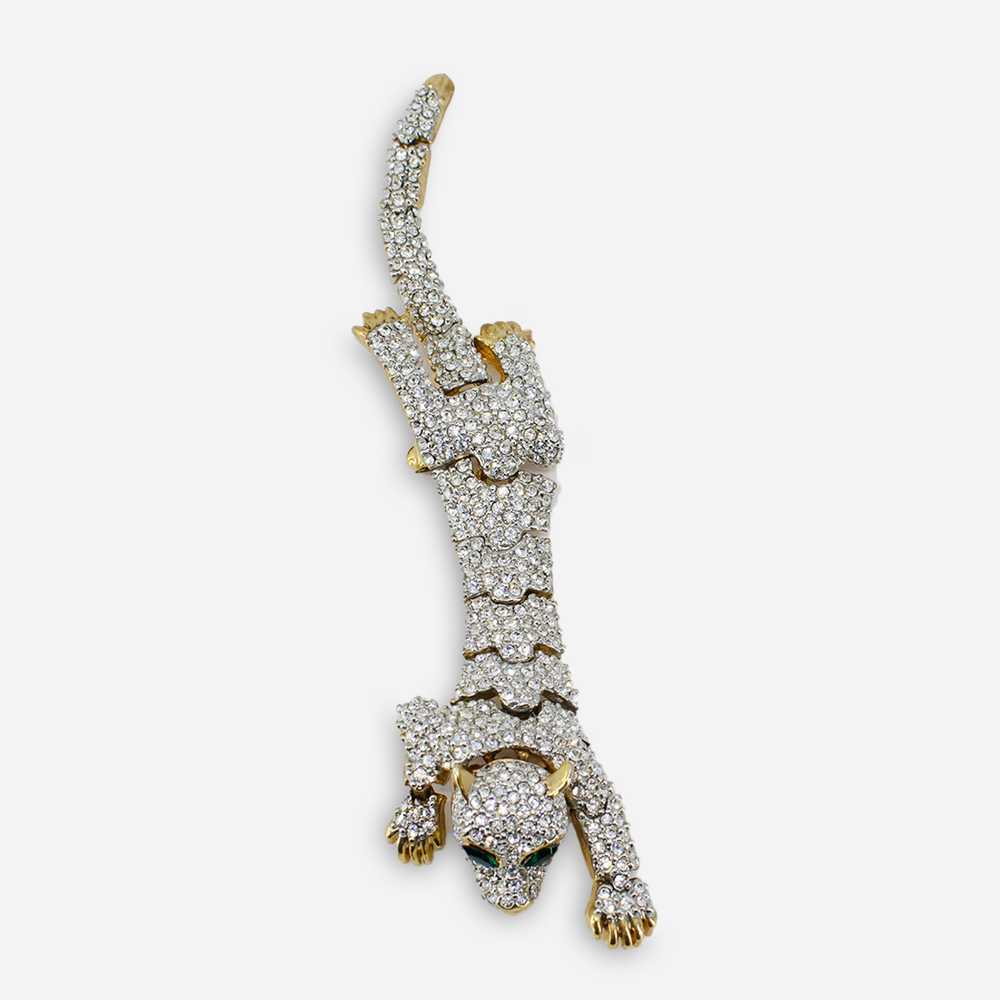 Crystal Pave Leopard Articulated Brooch - image 3