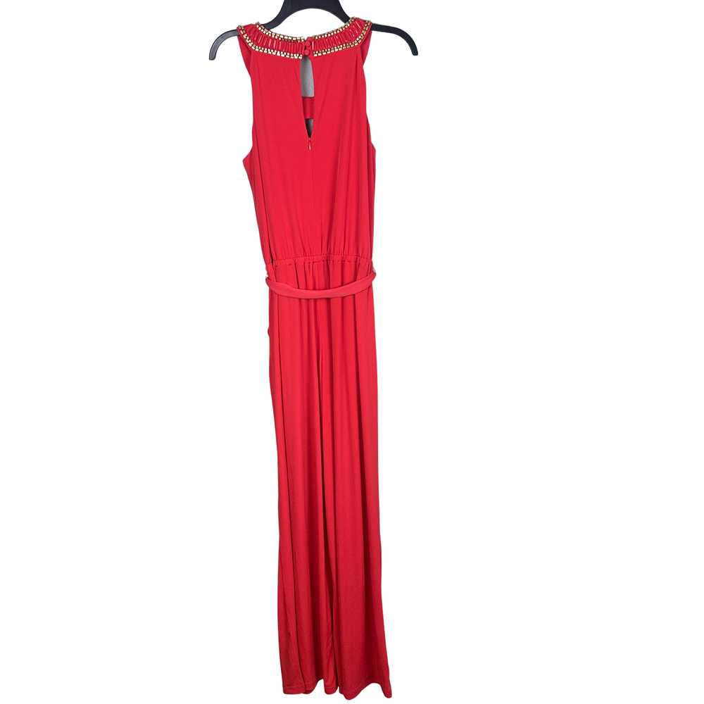 Vince Camuto Coral Beaded Round Neck Drape Romper… - image 6