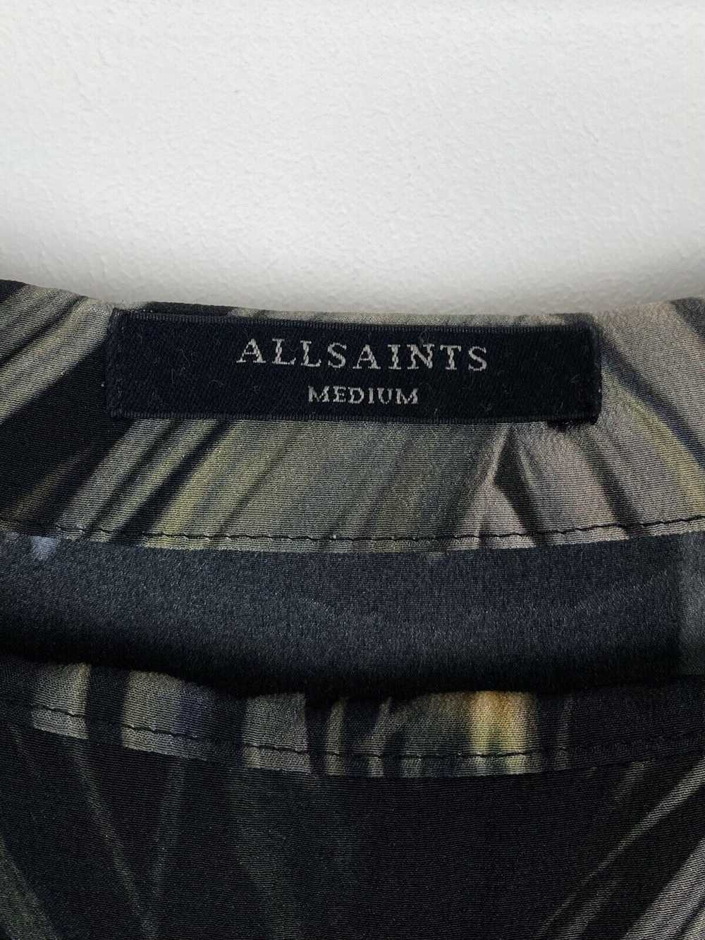 AllSaints Rae Neluwa Dress 100% Silk Cold Shoulde… - image 5