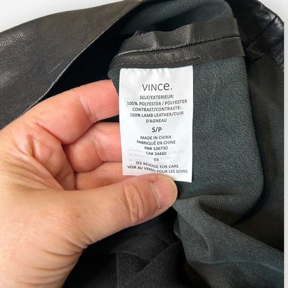 Vince Vince LBD Small Black Leather Trim Tie Wais… - image 5