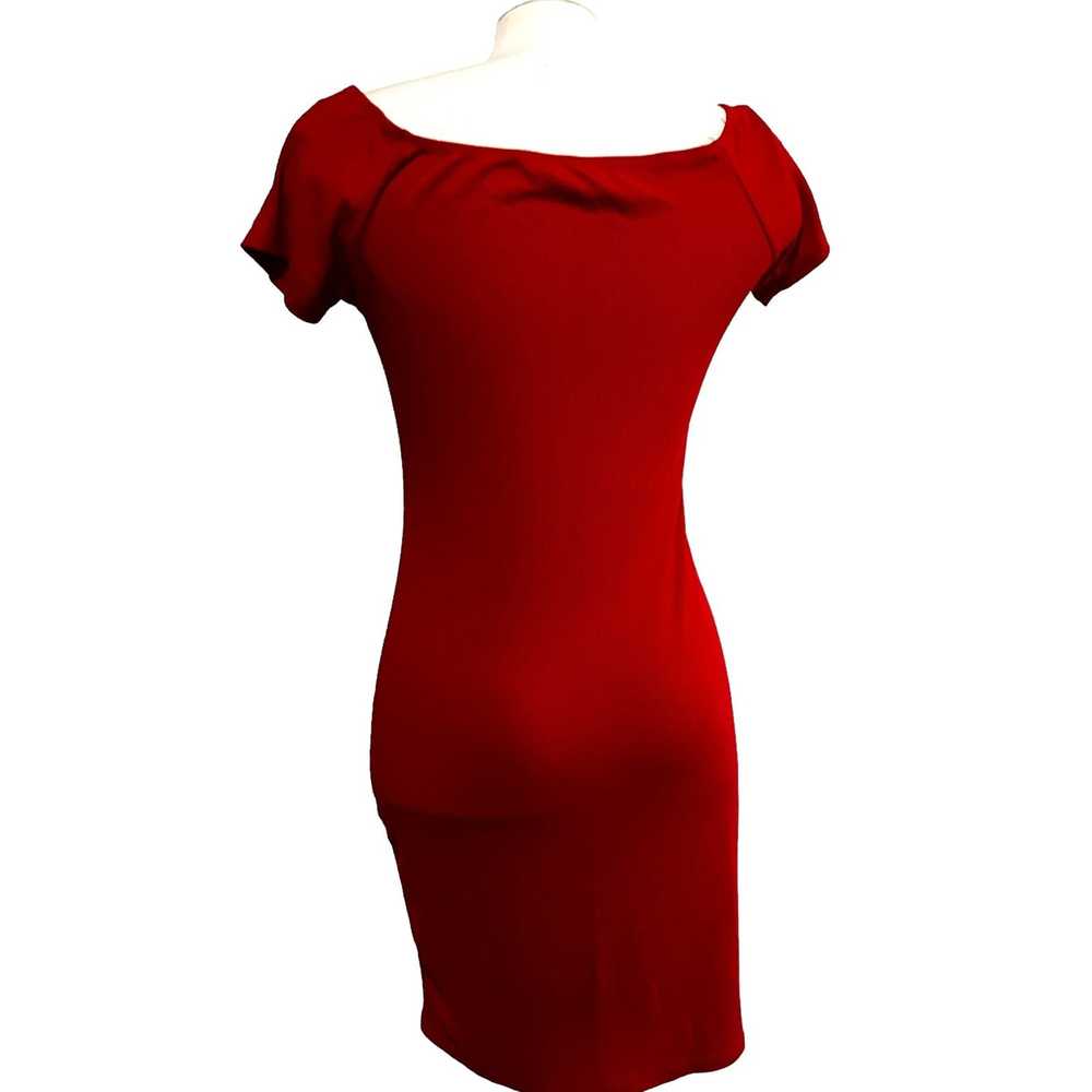 Other Heart & Hips Red Ribbed Bodycon Button Down… - image 2