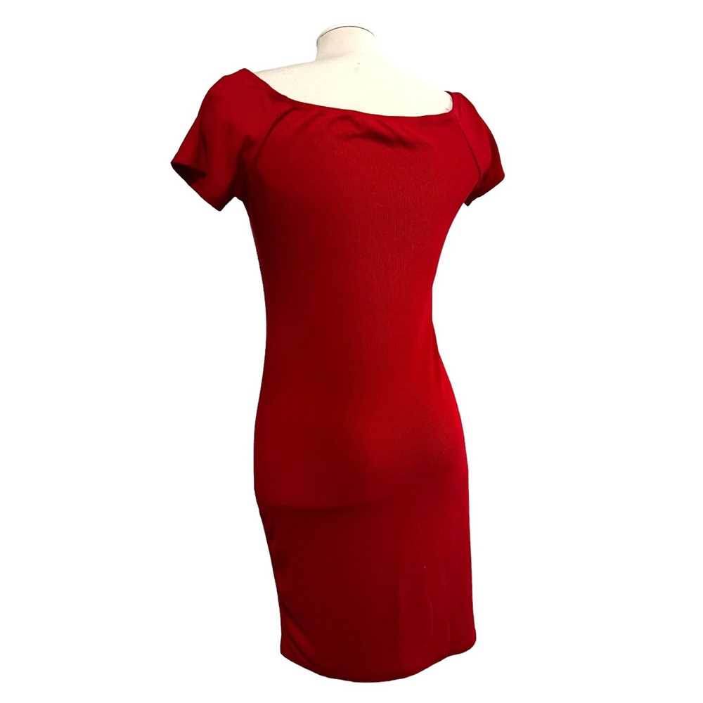 Other Heart & Hips Red Ribbed Bodycon Button Down… - image 7