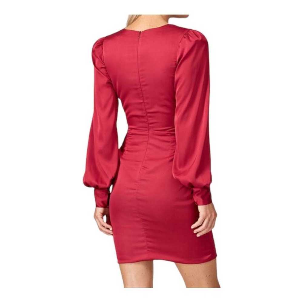 PATBO Red Ruched Mini Dress Size 2 - image 3
