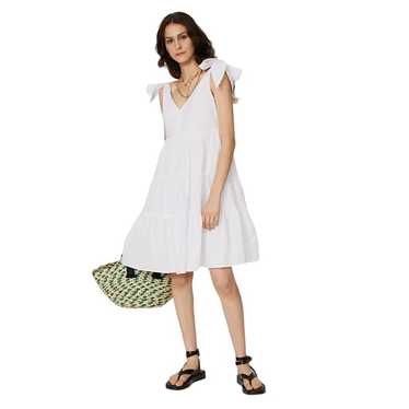 Peter Som Collective Tiered Dress in White 6 Wome… - image 1