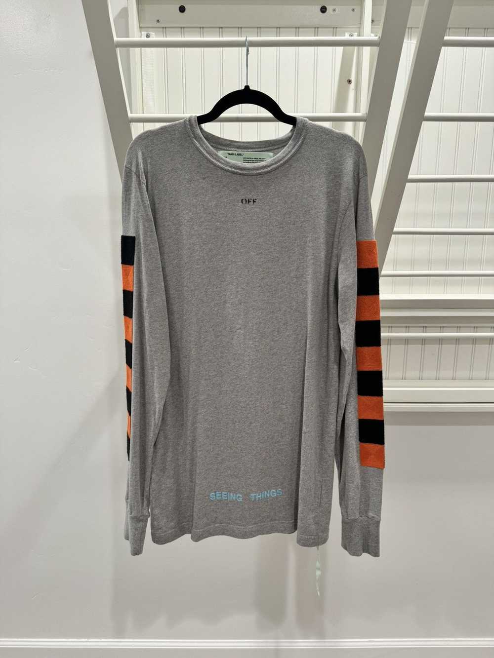 Off-White Off White Embroidered Checker Long Slee… - image 2