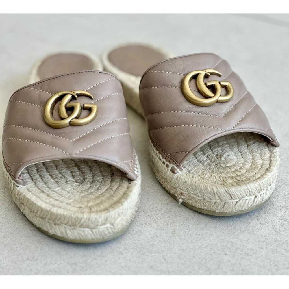 Gucci Marmont leather flats - image 7