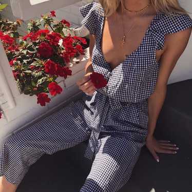 For Love And Lemons Gingham Jumpsuit