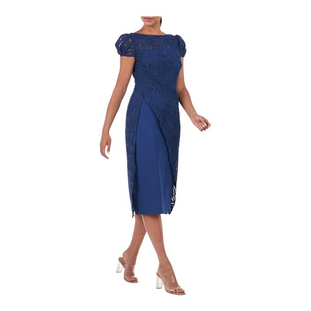 Kay Unger Dress  Zelda Lace mini blue size 2 - image 9
