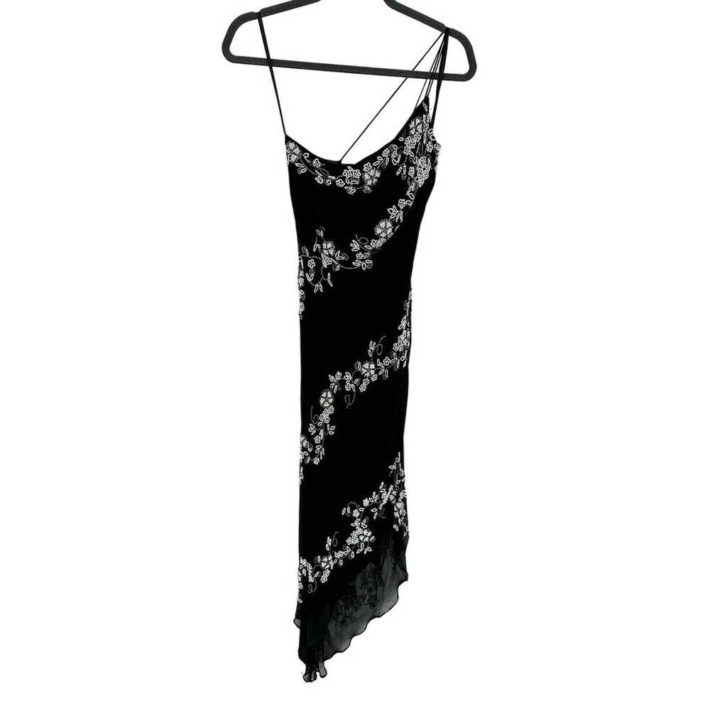 Scala 100% Silk Formal Dress Asymmetrical Black w… - image 1