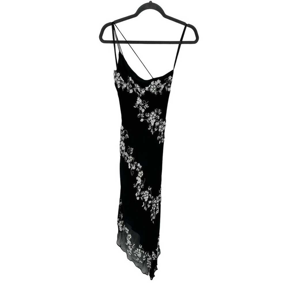 Scala 100% Silk Formal Dress Asymmetrical Black w… - image 2