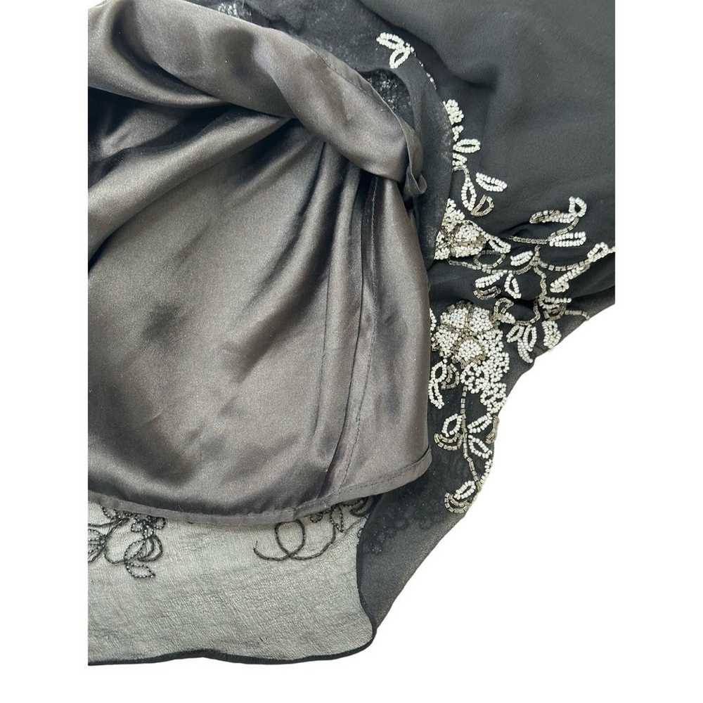 Scala 100% Silk Formal Dress Asymmetrical Black w… - image 6